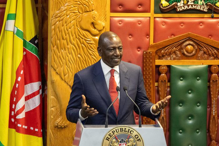 President William Ruto, during his State of the Nation Address in Parliament