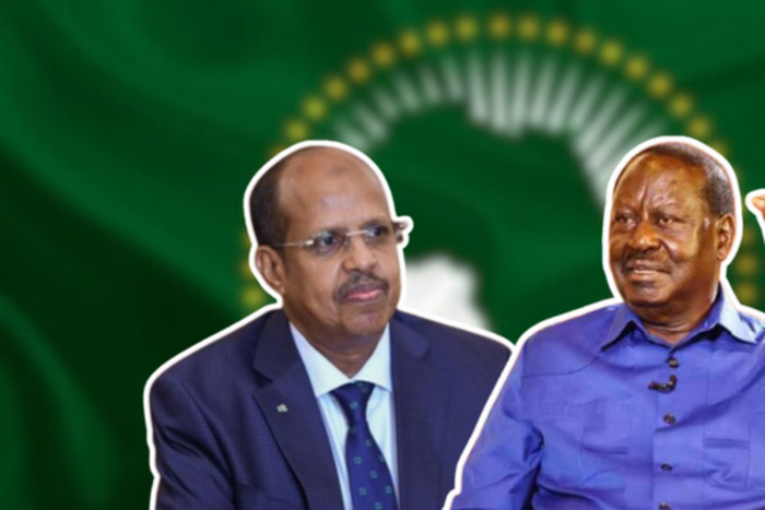 AUC Chairperson candidates Mahmoud Ali Youssouf and Raila Odinga