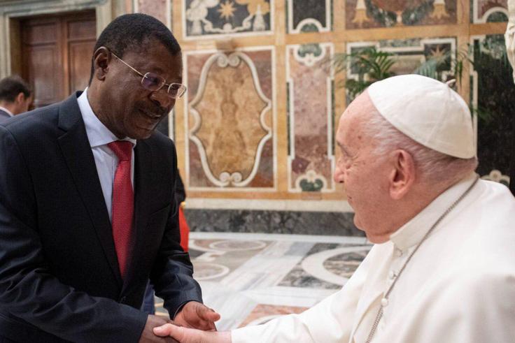 Moses Wetangula meets Pope Francis at the Vatican on Monday 26, 2024