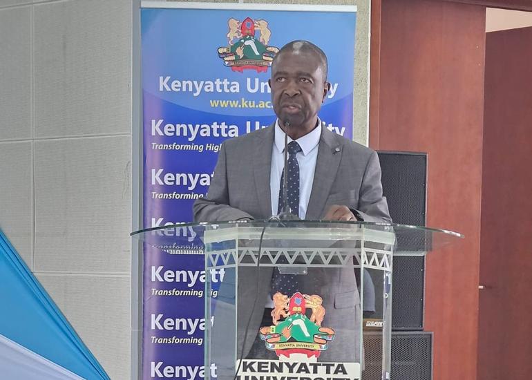 Acting Kenyatta University Vice Chancellor Prof John Okumu