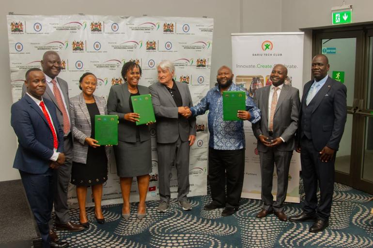 The signing ceremony of the framework of engagement between Presidents Award -Kenya and The Dariu Foundation in Nairobi