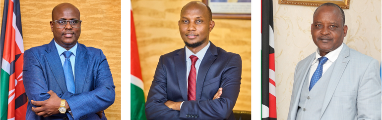 Principal Secretaries Dr. Idris Salim Dokota – State Department for Cabinet Affairs, Michael Lenasalon – State Department for Devolution and Moses N. Mbaruku – Principal Administrative Secretary, Office of the Deputy President