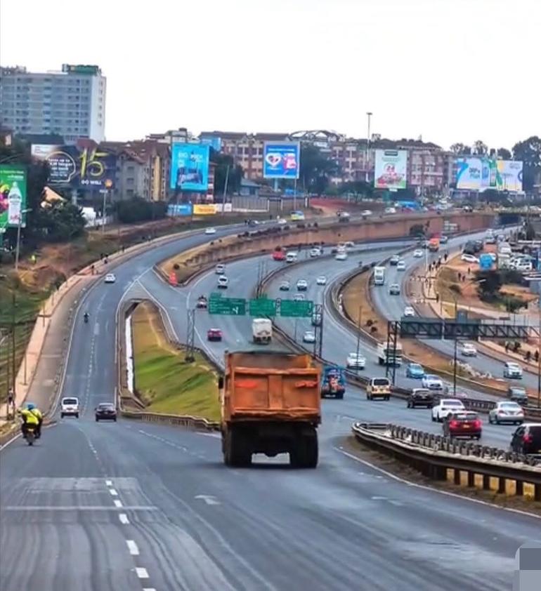 A busy section of the Thika Super Highway near General Service Unit Headquarters (Image: Files)