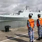 Chinese sailors watch a People’s Liberation Army Navy (PLAN) pull into Djibouti. Xinhua Photo