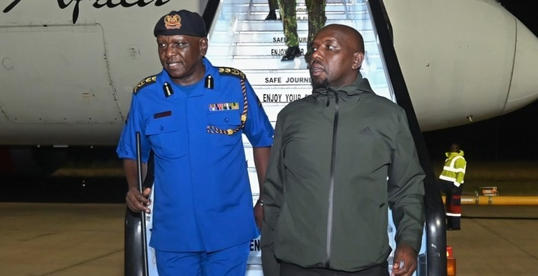 Interior CS Kipchumba Murkomen with Police IG Douglas Kanja