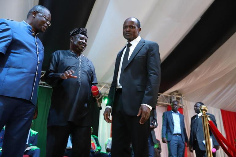 Ochillo Ayacko, Okoth Obado and the late Raila Odinga
