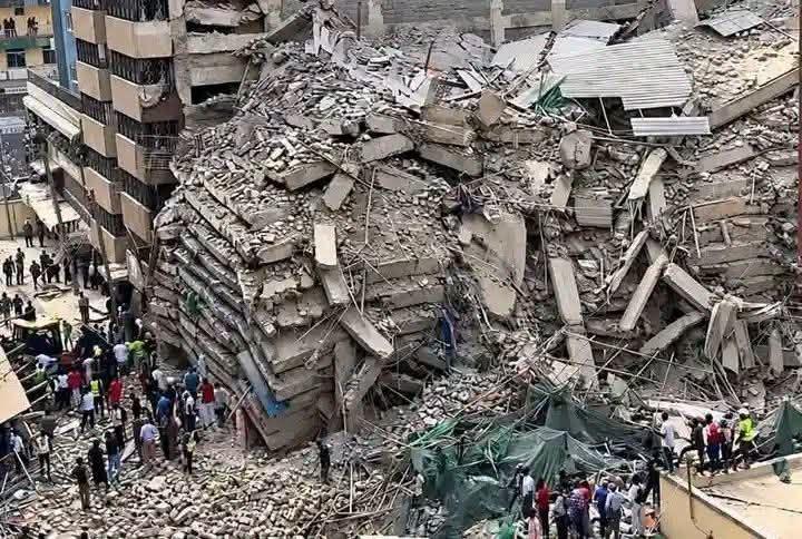 On Friday afternoon, October 23, 2026, a multi-storey building under construction collapsed along 9th Street and First Avenue (Yusuf Haji Avenue) in Nairobi's Eastleigh neighborhood (Image: Files)