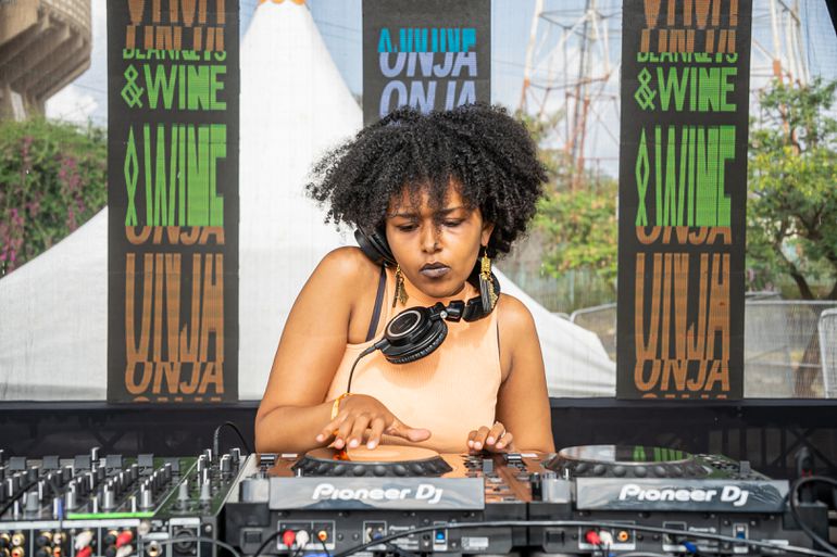 Drommer performing at Onja Onja stage