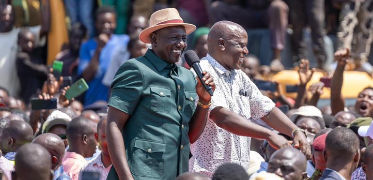 President William Ruto during his visit to Vihiga County