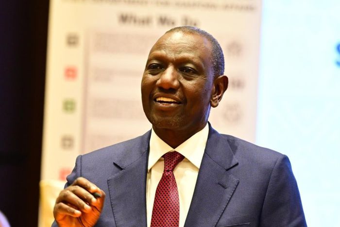 President William Ruto speaking to Kenyans in China