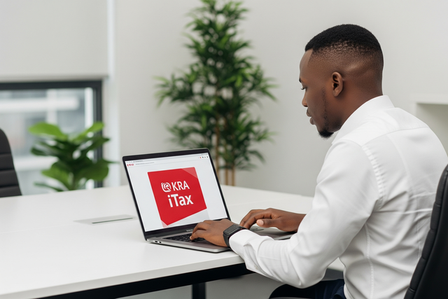 A man using a laptop