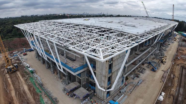 Ongoing construction of the Bomas International Convention Complex (BICC)