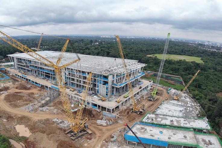 Ongoing construction of the Bomas International Convention Complex (BICC)