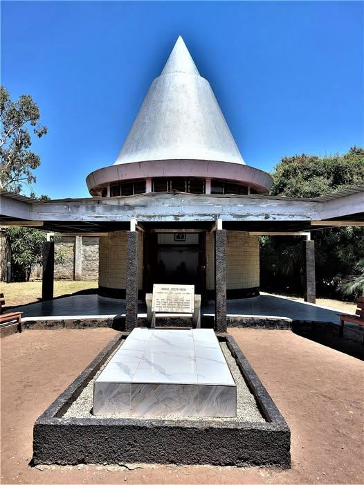 A close up shot of the Tom Mboya Mausoleum built in 1970 - 71 by friends of the assassinated statesman on Rusinga Island, Homa bay County (Image: Files)