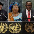 A collage of former Presidents Goodluck Jonathan, Joyce Banda and Lazarus Chakwera