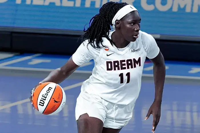 Madina Okot in action.