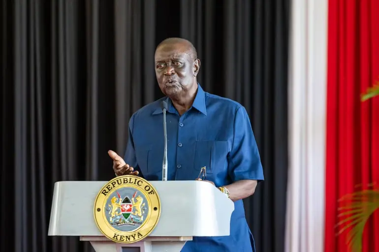 ODM leader Oburu Oginga speaking at Statehouse during the submission of the Report on the Framework for Preparations for Victims of Human Rights Violations on June 15, 2026.(Image PCS)