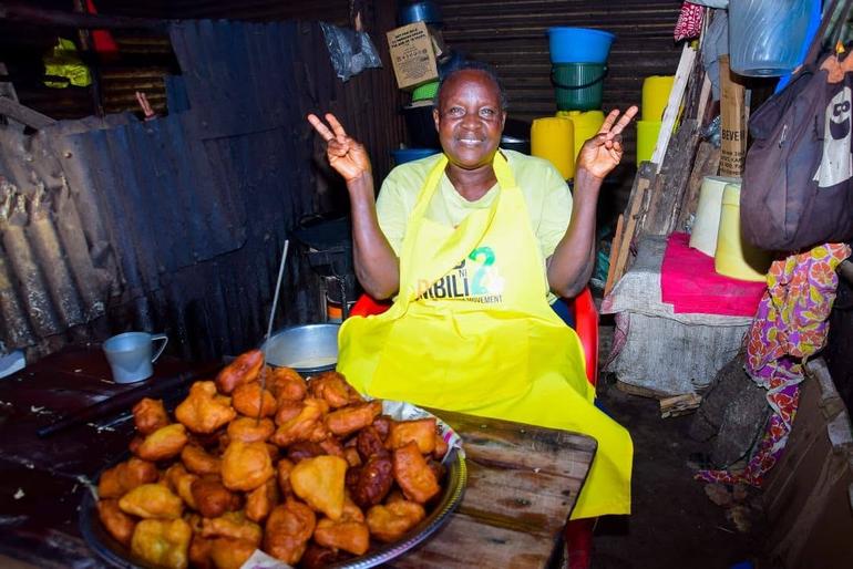 A small scale business woman running a street eatery in Siaya (Image: Files)