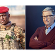 A collage of Burkina Faso leader Ibrahim Traore and Bill Gates