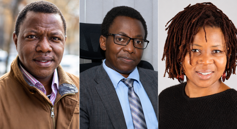 The three-member jury for the 2026 CANEX Prize for Publishing - Kenyan poet Khainga O’Okwemba alongside Nigerian scholar Professor Aderemi Raji-Oyelade and South African literary scholar Professor Polo B. Moji (Image: Files)