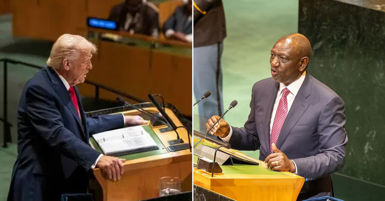 U.S. President Donald Trump and President William Ruto at the 80th United Nations General Assembly in New York