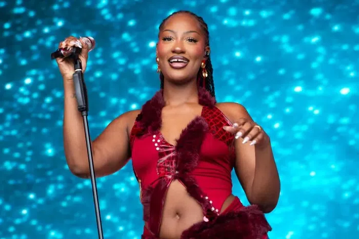 Tems performing at a past concert