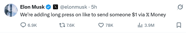 Elon Musk reveals new feature that will allow users to send money instantly on X