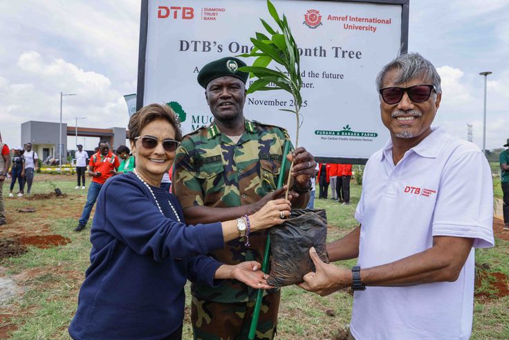 CEO of the Diamond Trust Bank Group, Nasim Devji, and DTB Kenya Managing Director & CEO, Murali Natarajan, pose for a photo with Dr. Clement Ng’oriareng.jpg