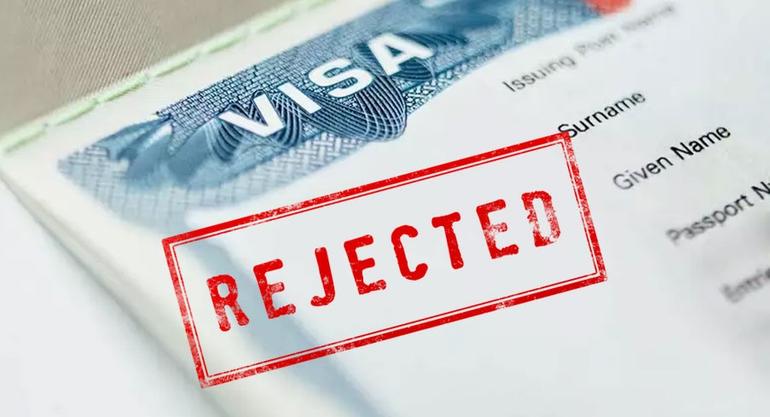 An application marked 'REJECTED'