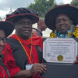 Kapseret MP Oscar Sudi celebrating his honourary degree from Northwestern Christian University