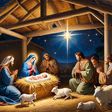 An illustration of the birth of Jesus Christ