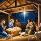An illustration of the birth of Jesus Christ