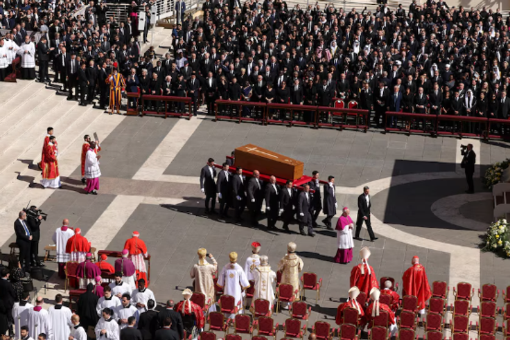Meaning behind each cloth that Pope Francis was dressed in & items sealed in coffin