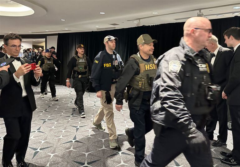 Security agents at the White House Correspondents' Association Dinner