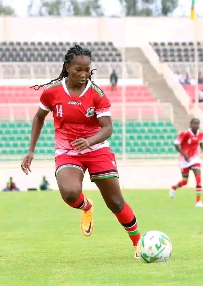Harambee Starlets attacker Esse Akida, She has featured for different clubs both local and abroad and registered great performance and scored very beautiful goals (Image: Files)