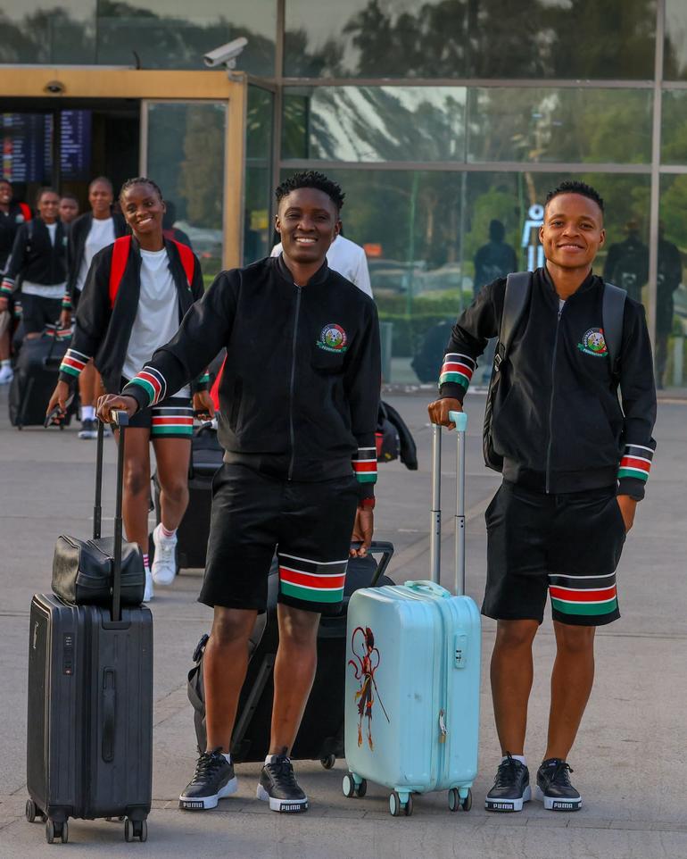 Harambee Starlets arrive in Rabat, Morocco, ahead of their opening match at the 2026 Women's Africa Cup of Nations (Image: Files)