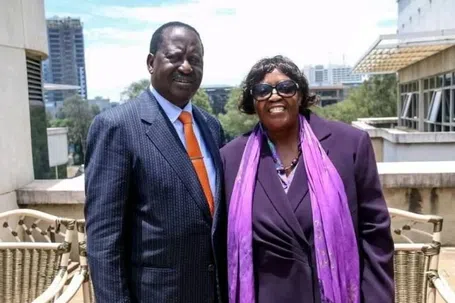 The late Raila Odinga with the late Beryl Odinga