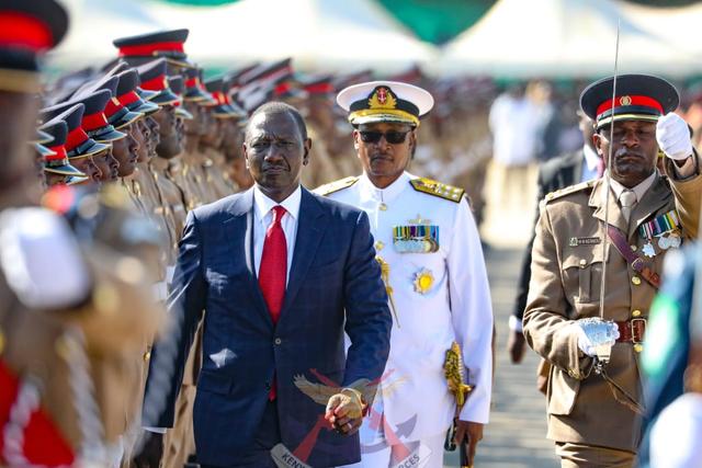 President William Ruto presides over a KDF passout parade