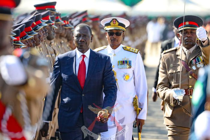 President William Ruto presides over a KDF passout parade