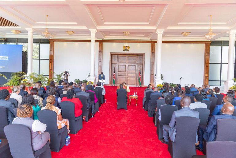 The submission of the report of the Technical Working Group on Gender-Based Violence Including Femicide, State House, Nairobi.