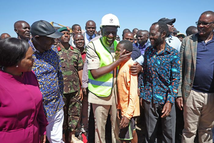 President William Ruto during a development tour of Kisumu