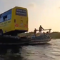 A video of a school bus being transported on a boat in Lamu has gone viral.
