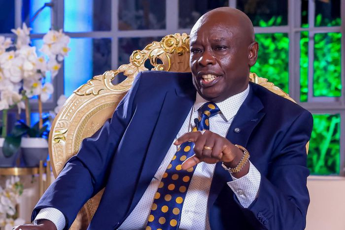 Former Deputy President Rigathi Gachagua during an interview with Yvonne Okwara