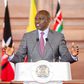 President William Ruto speaking at State House