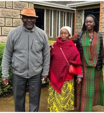 Martha Karua's father, Mwalimu Jackson Karua (Left).