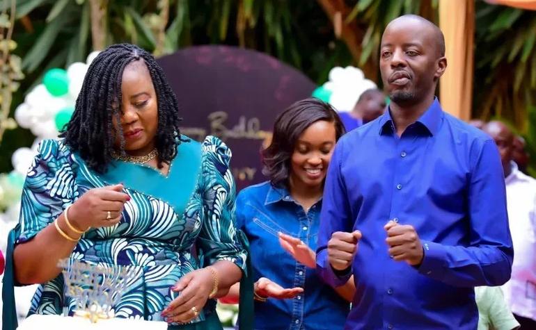 Mama Ida Odinga with her sonr son Raila Jnr on August 24, 2026 when she endorsed him for the Kibra parliamentary seat.