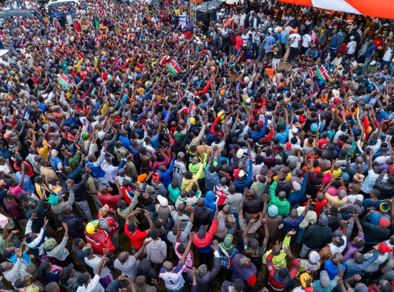 File image of a political rally convened by the opposition in Kenya