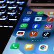File image of a phone screen displaying social media icons