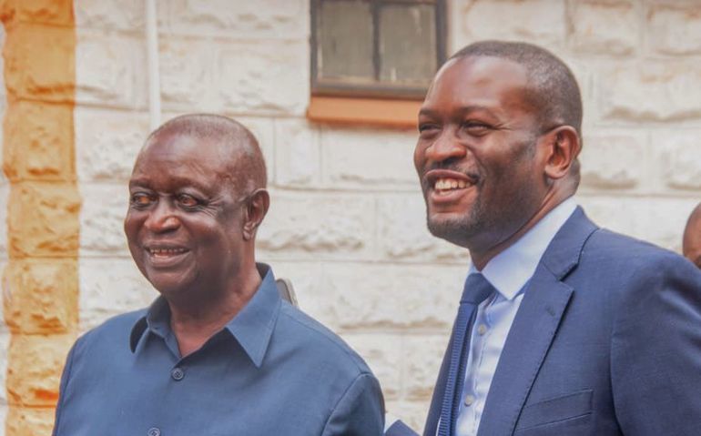 ODM Party Leader Oburu Odinga and Secretary General Edwin Sifuna