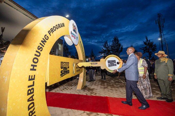 President William Ruto during the launch of pioneer affordable housing